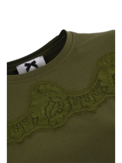 T-shirt in cotone e pizzo NO SECRETS | 251NS059ALGARONI